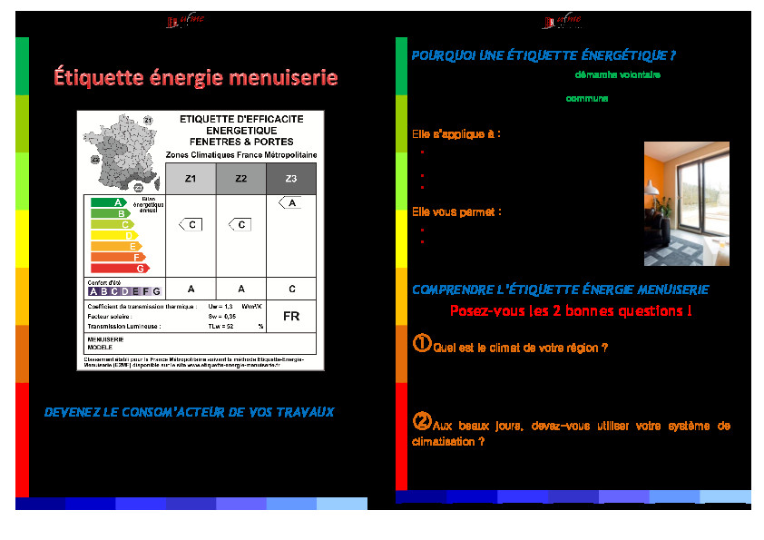 Guide Etiquettes énergie des menuiseries par UFME